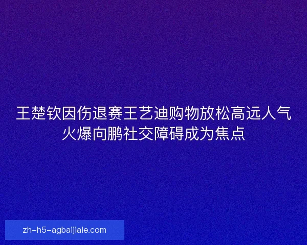 王楚钦因伤退赛王艺迪购物放松高远人气火爆向鹏社交障碍成为焦点 王楚钦因伤退赛王艺迪购物放松高远人气火爆向鹏社交障碍成为焦点