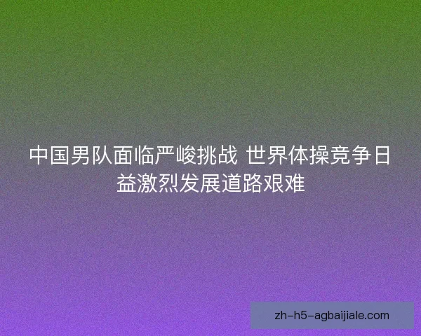 中国男队面临严峻挑战 世界体操竞争日益激烈发展道路艰难